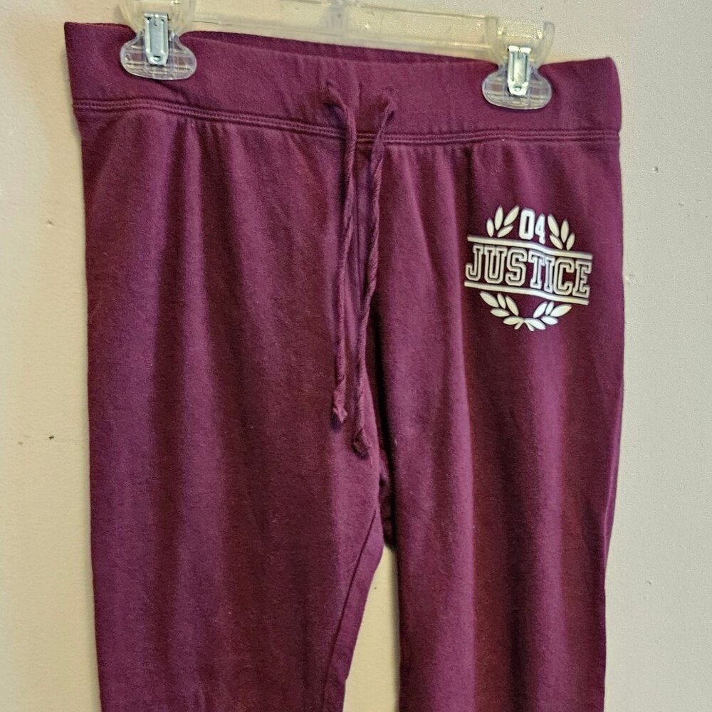 YOUTH TIE DYE PLUM COLORED JUSTICE SZ 12 SWEATS